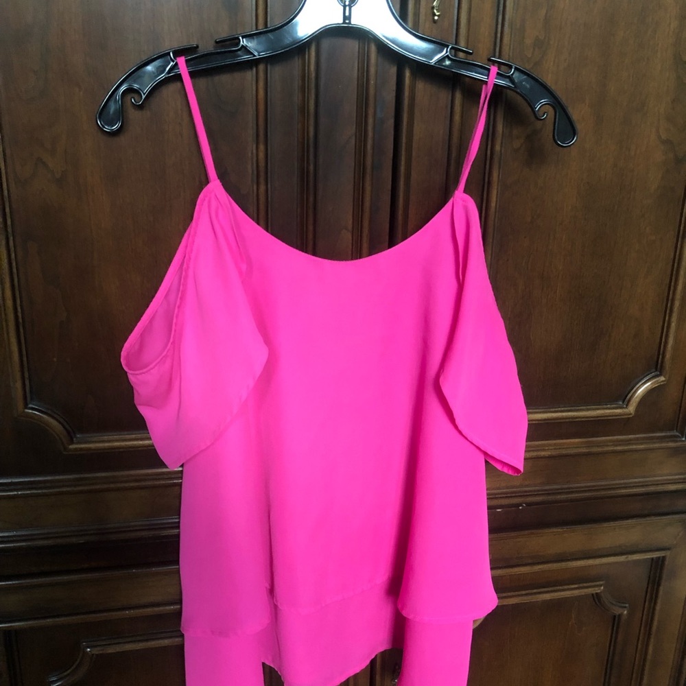 Blue Rain Cold Shoulder Top